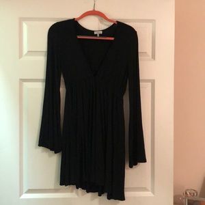 Black V Neck Dress
